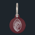 Catholic Blessed Virgin Mary, lace  Pet ID Tag<br><div class="desc">Catholic Blessed Virgin Mary,  lace,  on dark red background.
You must know that you get a photo!</div>