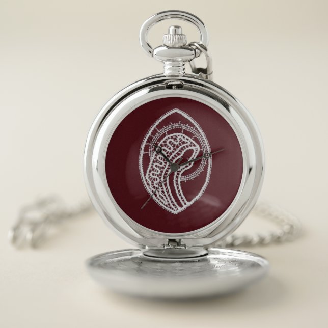 Catholic Blessed Virgin Mary, lace  Pocket Watch (Inside)