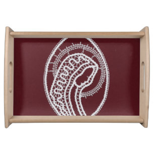 Catholic Blessed Virgin Mary, lace Serving Tray