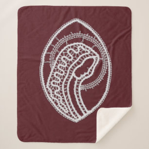 Catholic Blessed Virgin Mary, lace  Sherpa Blanket