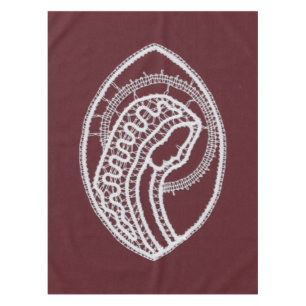 Catholic Blessed Virgin Mary, lace  Tablecloth
