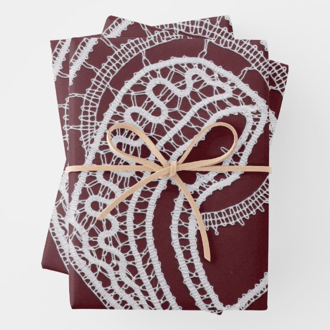 Catholic Blessed Virgin Mary, lace  Wrapping Paper Sheets (In situ)