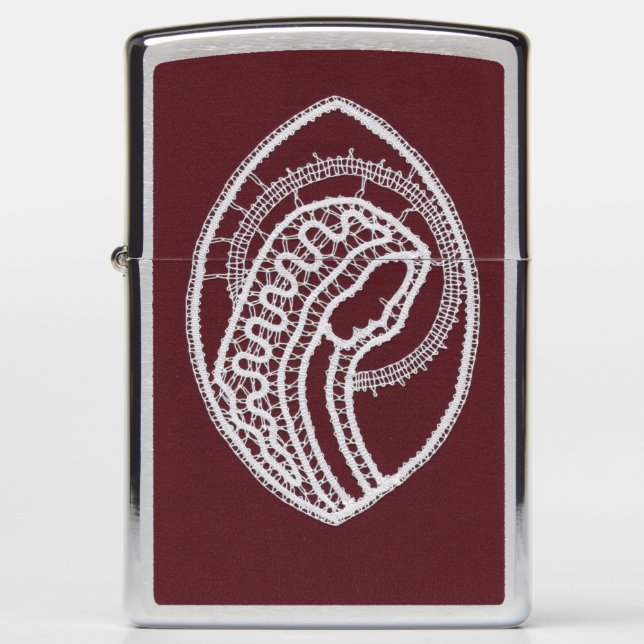 Catholic Blessed Virgin Mary, lace  Zippo Lighter (Front)