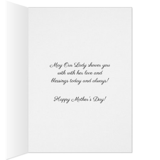 Catholic Blessed Virgin Mary Mothers Day (Inside (Right))