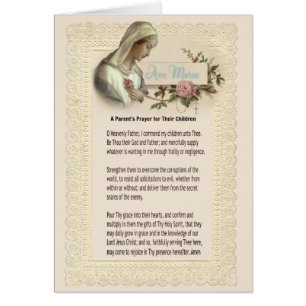 Catholic Blessed Virgin Mary Prayer for Children Cards
