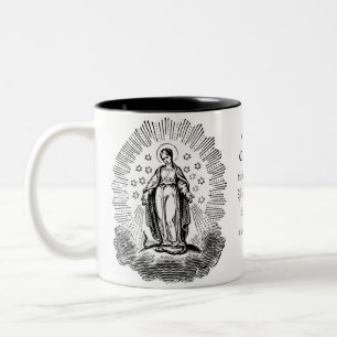 Catholic Blessed Virgin Mary Prayer Religious Two-Tone Coffee Mug