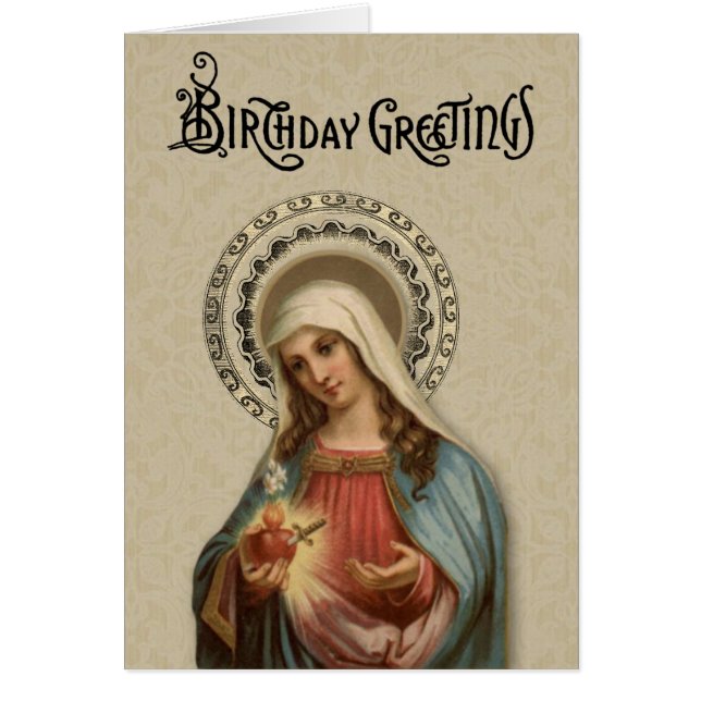 Catholic Blessed Virgin Mary Religious Vintage (Front)