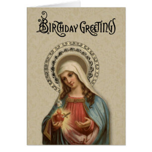 Catholic Blessed Virgin Mary Religious Vintage Cards
