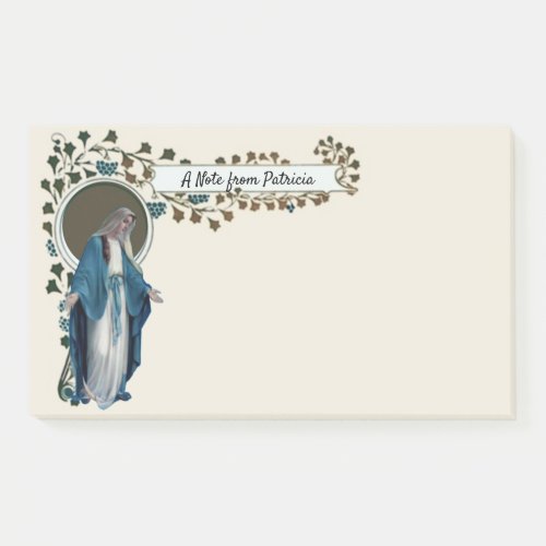 Catholic Blessed Virgin Mary Religious Vintage Post_it Notes