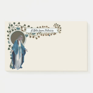 Catholic Blessed Virgin Mary Religious Vintage Post-it Notes