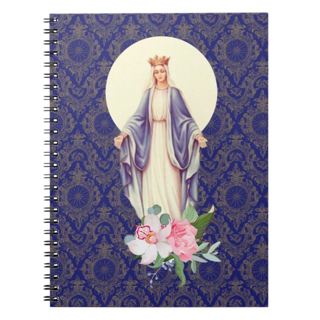 Catholic Blessed Virgin Mary Vintage Religious Notebook (Front)