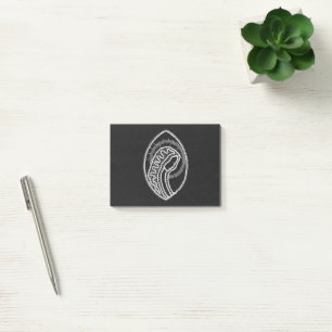 Catholic Blessed Virgin Mary White Lace on Black Post-it Notes
