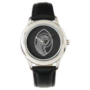 Catholic Blessed Virgin Mary White Lace on Black Watch