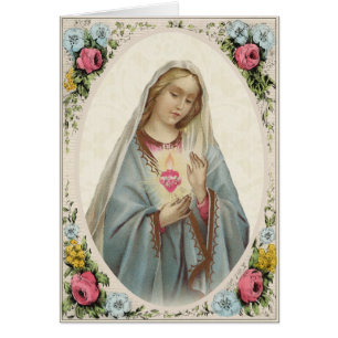 Catholic Blessed Virgin Mother Mary Religious Cards