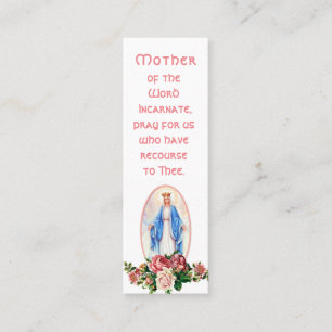 Catholic Blessed Virgin Mother Religious Holy Card