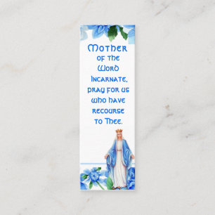 Catholic Blessed Virgin Mother Religious Holy Card