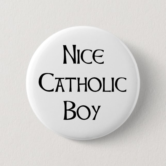 catholic boy nice button (Front)
