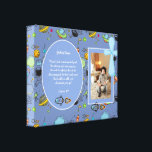 Catholic Boys Blue Cross Bible Quote Personalized Canvas Print<br><div class="desc">This attractive fun blue sky space themed gift is perfect to gift to your son, Godson, Grandson or other for his Birthday, Holy Communion, Confirmation, Christening or Dedication. Add a special photo, commemorative text and verse as desired to make this a very special Catholic Cross, religious themed gift for boys....</div>