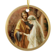 Catholic Bride & Groom Mary St. Joseph Gold