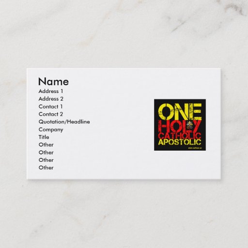 Customizable Catholic Business card