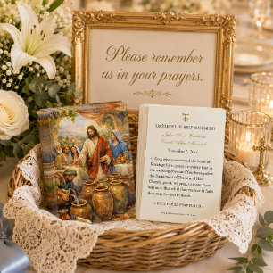 Catholic Cana Wedding Prayer Cards