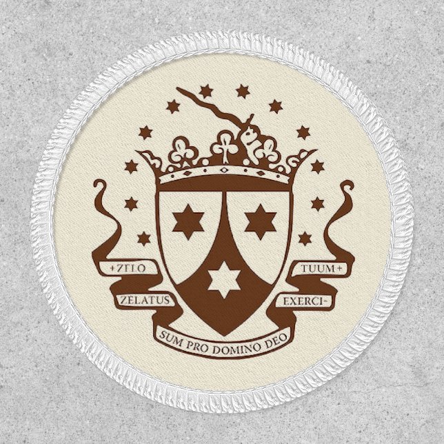 Catholic Carmelite Coat of Arms Patch (Front)