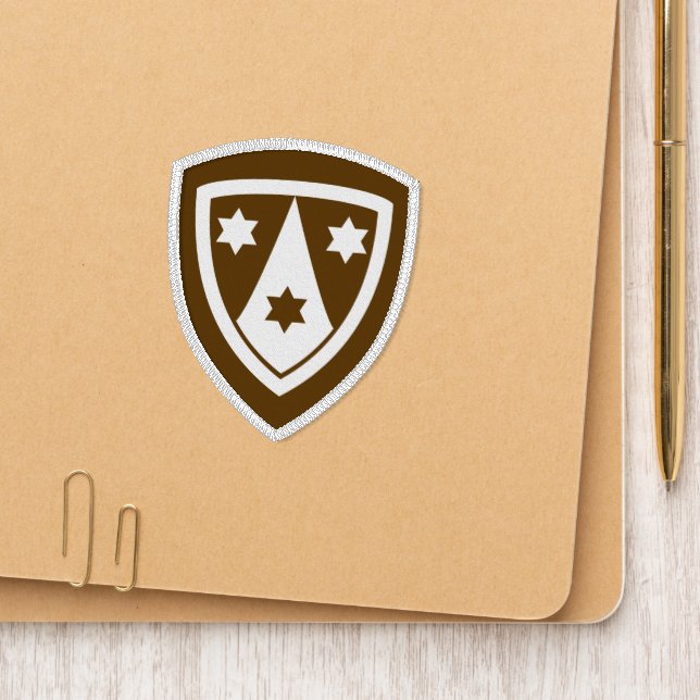 Catholic Carmelite Coat of Arms Shield Patch (On Folder)