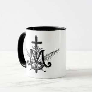 Catholic Celtic and Marian Cross Religious Mug