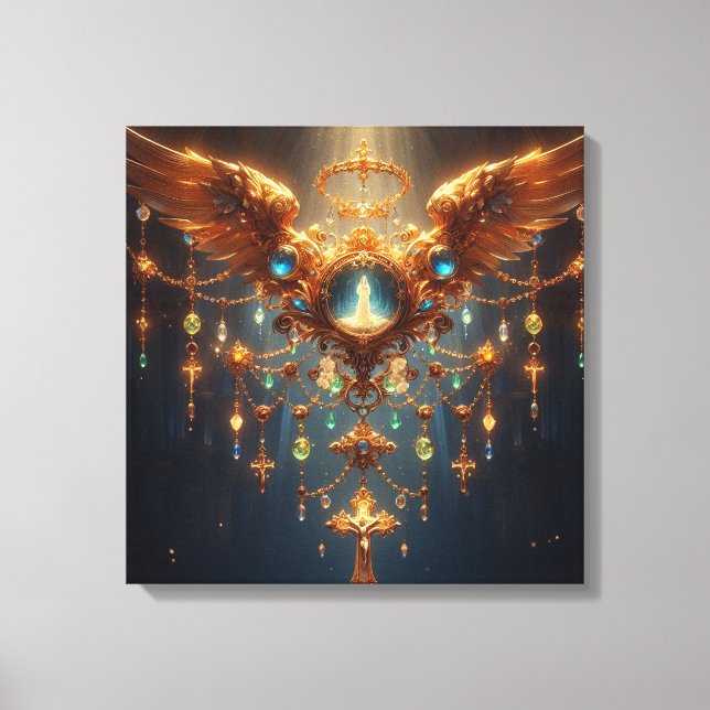 Catholic Chandelier Canvas Print (Front)