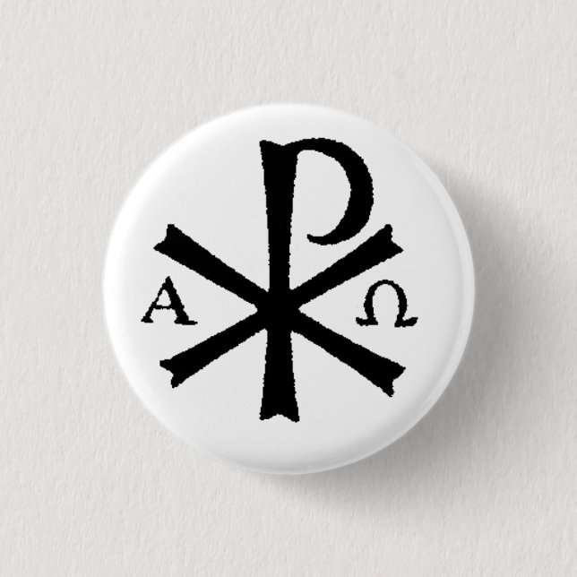 Catholic Chi Rho Button (Front)