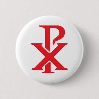 Catholic Chi Rho Pinback Button