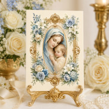 Catholic Child Jesus Blessed Mother Floral