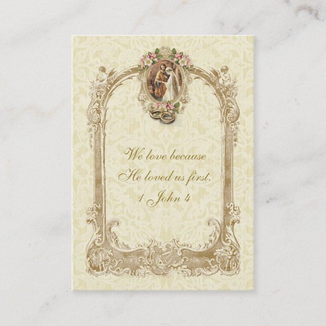 Catholic Christian Wedding Favor Holy Card (Front)