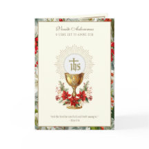 Catholic Christmas Eucharist Poinsettia Floral