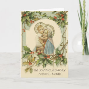 Catholic Christmas Funeral Holy Prayer Card