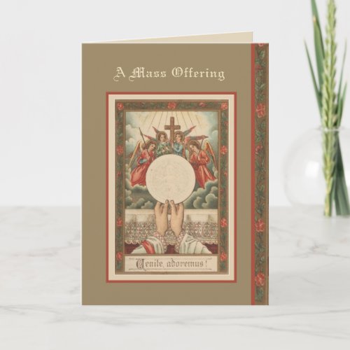 Catholic Christmas Mass Offering Card