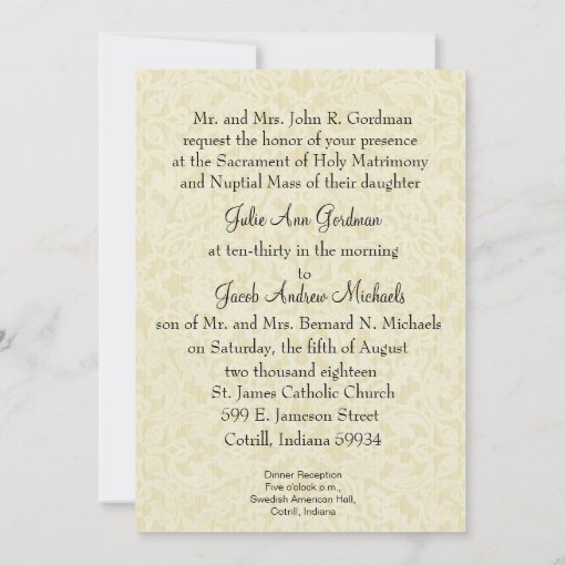 Catholic Christmas Traditional Wedding Invitation | Zazzle