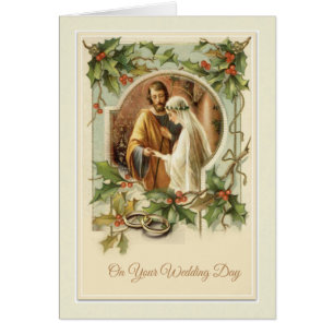 Catholic Christmas Wedding Virgin Mary Joseph Cards