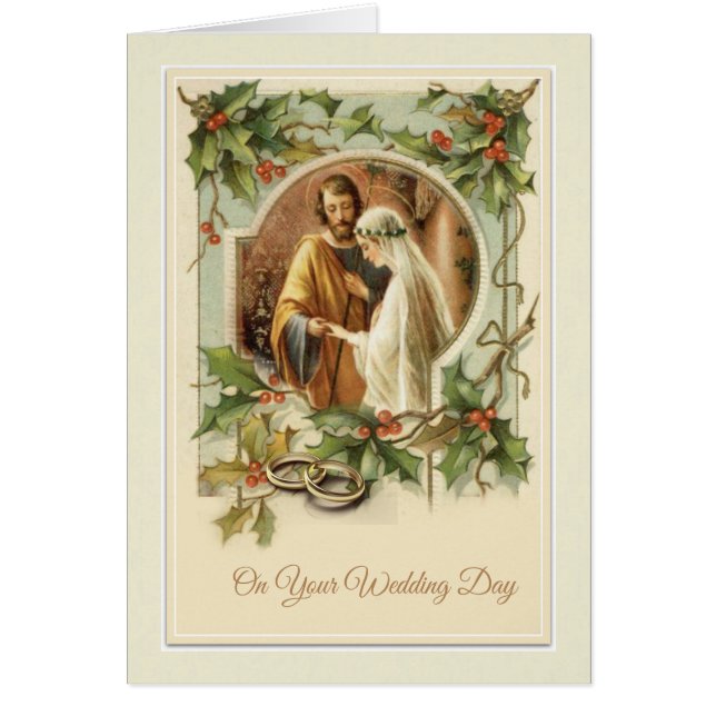 Catholic Christmas Wedding Virgin Mary Joseph Cards (Front)