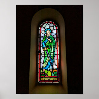 Catholic Church Stained Glass Art Poster