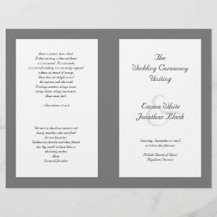 Catholic Church Wedding Ceremony Program Template
