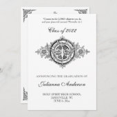 Catholic Classic Elegant Holy Spirit Graduation  I Invitation (Front/Back)