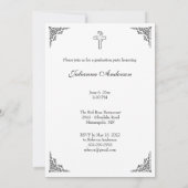 Catholic Classic Elegant Holy Spirit Graduation  I Invitation (Back)