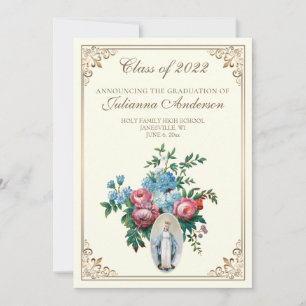 Catholic Classic Elegant Religious Graduation Invitation