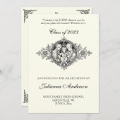 Catholic Classic Elegant Religious Graduation  Invitation (Front/Back)