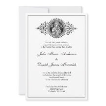 Catholic Classic Elegant Religious Wedding Invitat