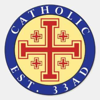 CATHOLIC CLASSIC ROUND STICKER