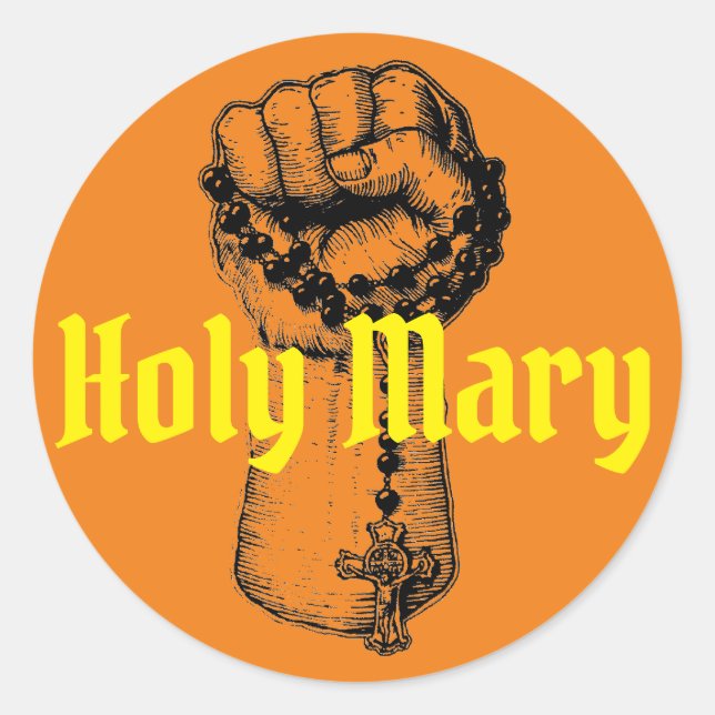 CATHOLIC  CLASSIC ROUND STICKER (Front)