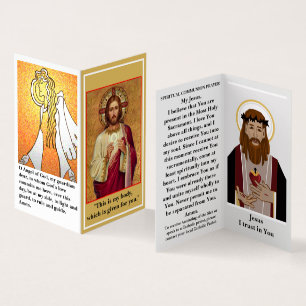 Catholic Communion prayer Folded Card