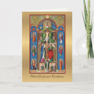 Catholic Condolence Funeral Thank You Card